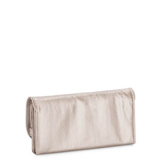 Kipling Money Land Metallic Snap Lommebok Beige | NO 1428MQ